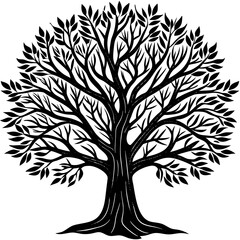 Obraz premium vector tree silhouette