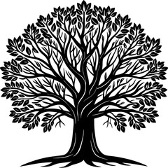 Obraz premium vector tree silhouette