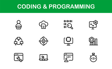 Customizable Coding and Programming Icons. Premium Icons for Development, Design Systems, and Tech Workflows