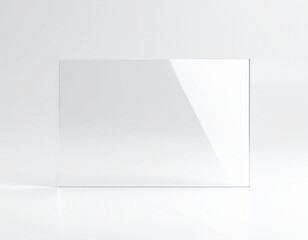 Rectangle acrylic plaque mock up isolated on white background