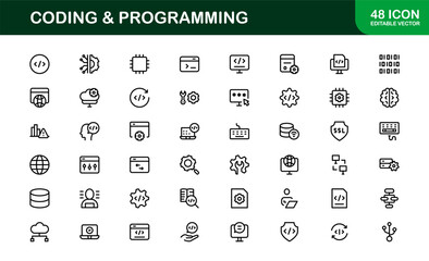 Customizable Coding and Programming Icons. Premium Icons for Development, Design Systems, and Tech Workflows