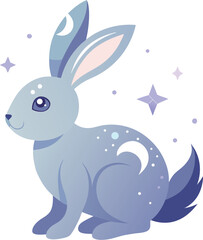 Obraz premium Galaxy Bunny Vector Art