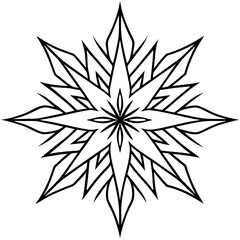 Fototapeta premium Frost Pattern icon vector