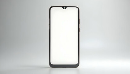 Modern Smartphone Display on a Light Gray Background Mockup