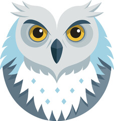 Obraz premium White Owl Feather Art