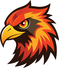 Obraz premium Red Black Fire Hawk