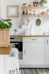 Modern Scandinavian Kitchen Interior Minimalist Design Natural Decor