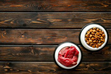 Natural and dry food for dogs and cats. Healthy pet food