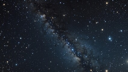 Fototapeta premium Night sky with stars sparkling on black background