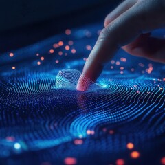 Finger Touching Digital Screen