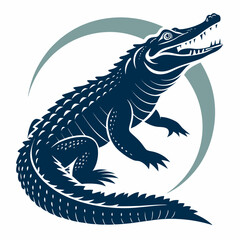 vector illustration of a crocodile