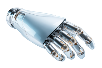 Advanced robotic hand with articulated fingers and sleek design