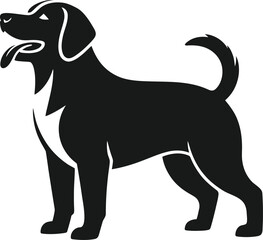 Fototapeta premium Dog Breed Silhouettes Collection – Labrador, German Shepherd, Bulldog – Vector Clipart for T-shirt, Stickers, and Prints