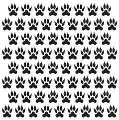 bear paw print, wild animal paw print vector icon