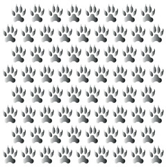 bear paw print, wild animal paw print vector icon