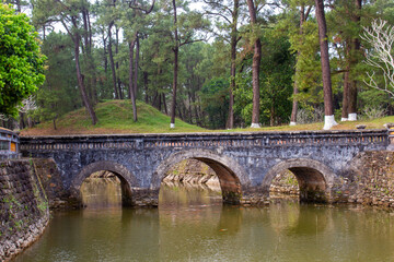 The Stone Bridge At Tu Duc Tomb In Hue, Vietnam. Tu Duc Is The Fourth Emperor Of The Nguyễn Dynasty.