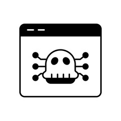Malware Cyber Threat Fill Icon