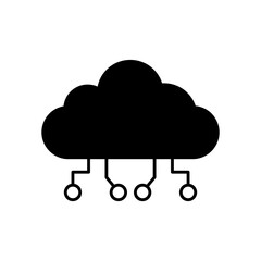 Cloud Computing Security Fill Icon