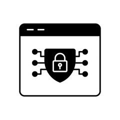 Secure Web Browser Fill Icon