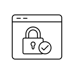 Security Verification Check Line Icon
