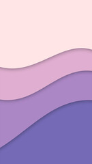 Wavy layers in pastel hues transition from light pink to deep purple, forming a calming, abstract gradient