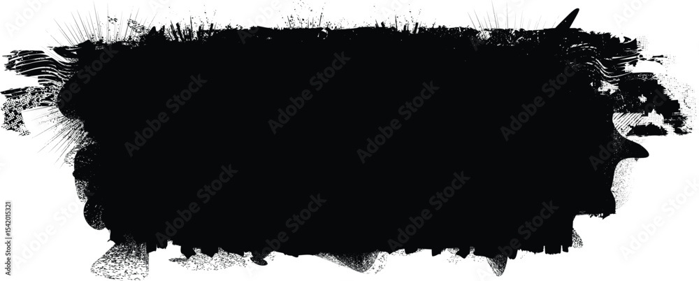 Aufkleber Grunge textured banner with rough edges. Speckled texture. Overlay grunge texture . Simply place texture over any object to create grunge effect . Banner with scratched surface for your design.