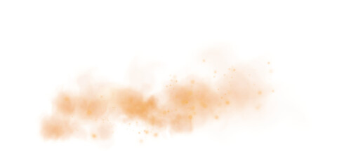Realistic Flying Dirt and Fog Effect Sandstorm or Off Road Explosion Isolated for Race and Rally Backgrounds