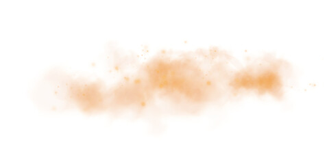Realistic Flying Dirt and Fog Effect Sandstorm or Off Road Explosion Isolated for Race and Rally Backgrounds
