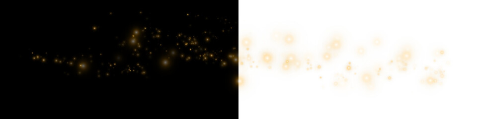 Elegant Gold Bokeh Glitter Burst for Festive or Fantasy Design