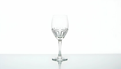 Elegant Wine Glass Isolated on White Surface for Beverage Presentation