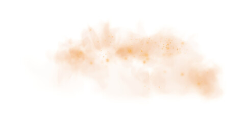 Realistic Flying Dirt and Fog Effect Sandstorm or Off Road Explosion Isolated for Race and Rally Backgrounds © andreu1990