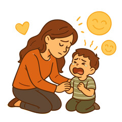 Caring Mother Comforting Crying Child