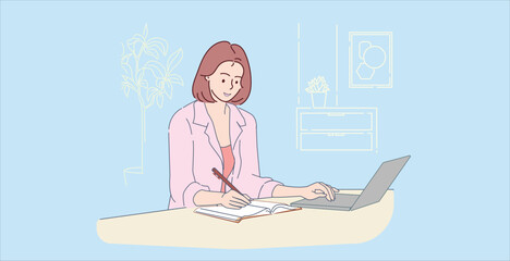 Nursing home, hospital, recuperation, rehabilitation concept happy old woman holding hands with nurse together, doctors in clinic care, help and support patients simple flat vector