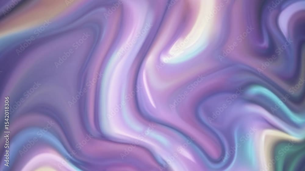 Poster pastel-colored fluid dynamics blending and swirling, generating mesmerizing visual textures with sea