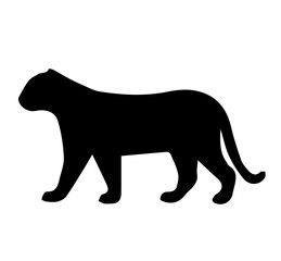 Black panther silhouette vector illustration for graphic design and web design projects isolated art 100