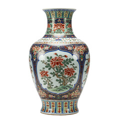 Stunning Chinese Porcelain Vase Elegant Floral Design  Rich Colors