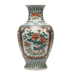 Chinese Porcelain Vase Exquisite Floral Design Antique Pottery Asian Art