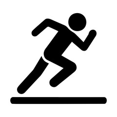 Running icon vector illustration of a person sprinting for sports and fitness on a white background image
