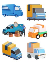 Fototapeta premium car delivery art illustration