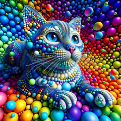 Galactic Cats: Bright Tails from Tomorrow, Future Cats: Neon Dreams, Color Cats from Another Dimension, Techno Cats: A Vibrant Sci-Fi Collection