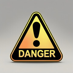 Obraz premium High Alert Danger Warning Sign with Exclamation Mark