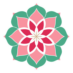 Fototapeta premium Minimalist Mandala with Blank Core and Fine Dotted Ornamentation