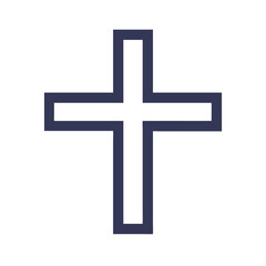 Obraz premium cross on a white