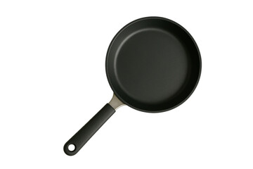 Non-stick Teflon frying pan isolated on white background. Modern kitchen cookware for cooking, clean and minimalistic presentation ideal for culinary and kitchen-related content