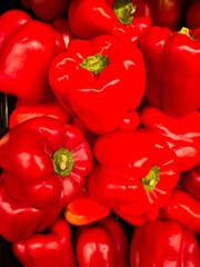 red fresh capsicum close up