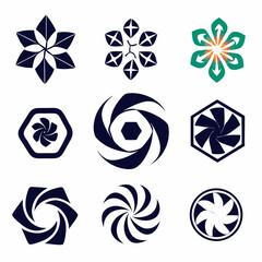 Abstract Shape Fusion Logo for Modern Companies, Creative Branding, Dynamic Visual Identity, and Innovative Vector Design Projects