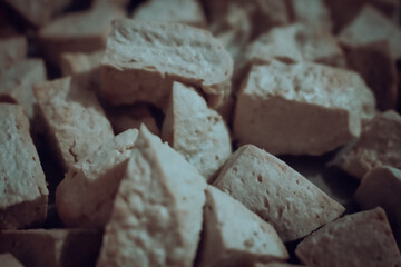 Appetizing Golden Fried Meatball Slices on Stylish Gray Dish