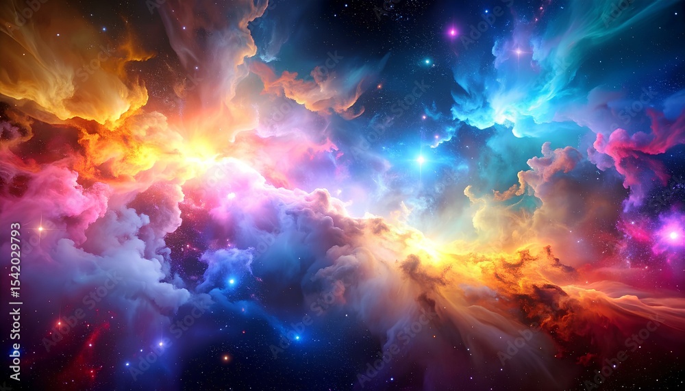 Poster abstract colorful space background
