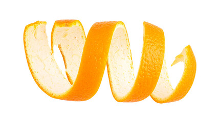 Orange Peel isolated on white background, full depth of field