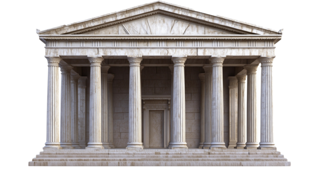 ancient greek temple ancient greek temple ancient greek temple with classical architecture and marble columns front view